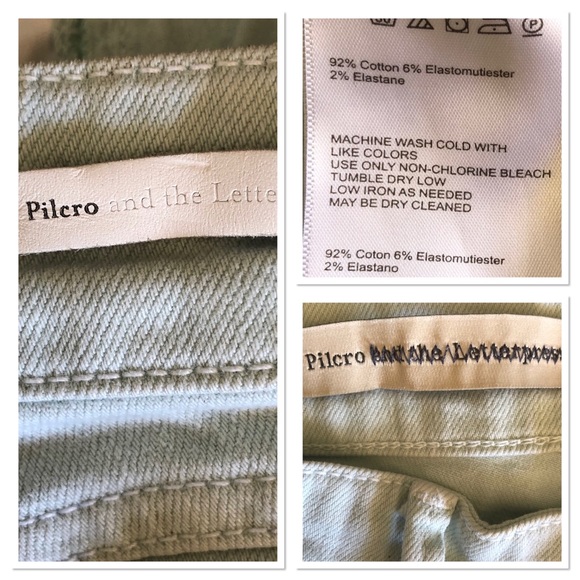 Pilcro Anthro Mint Frayed Raw Hem Cropped Jeans - Picture 5 of 5